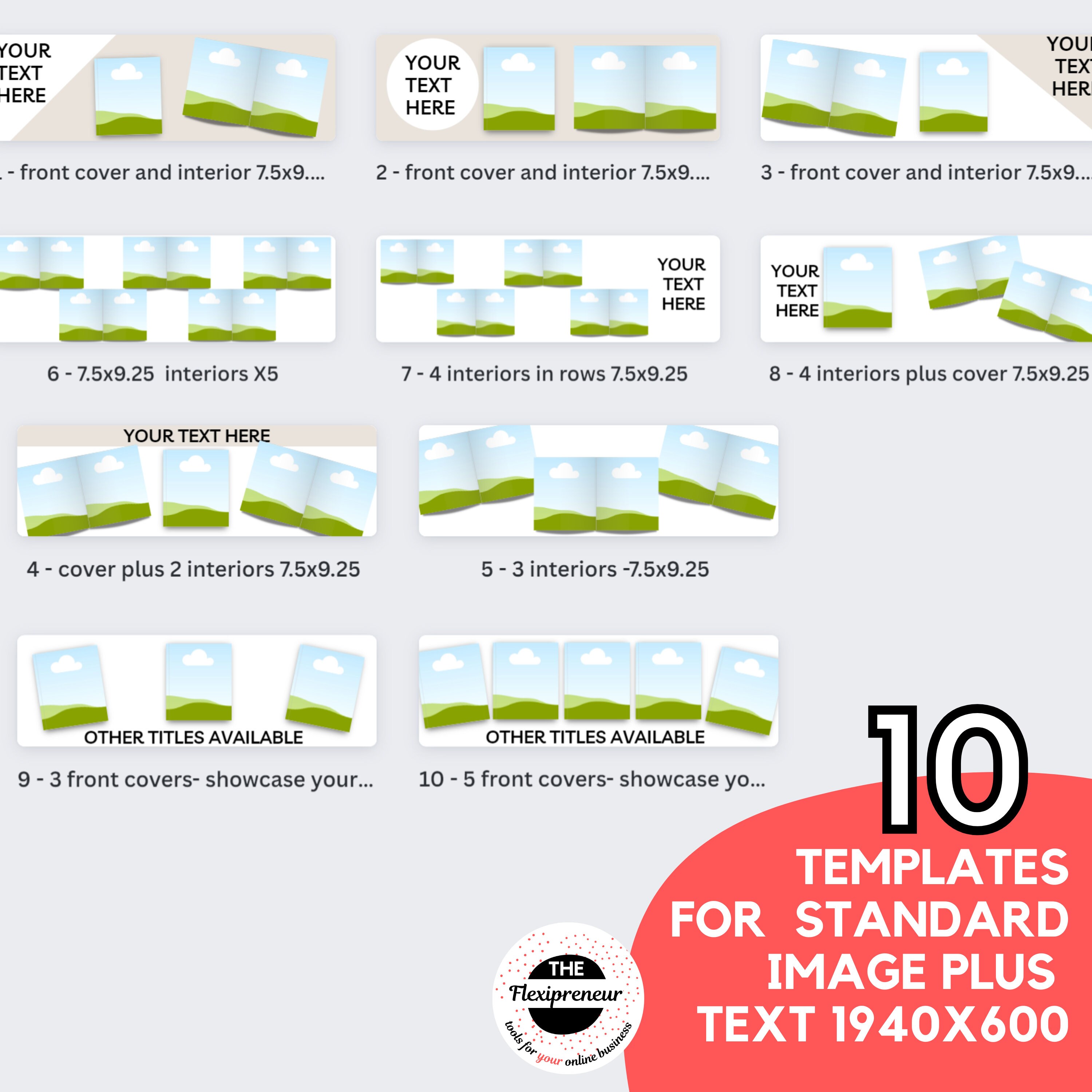 KDP Canva Book Mockup Templates for KDP A Plus Content. Canva - Etsy Canada