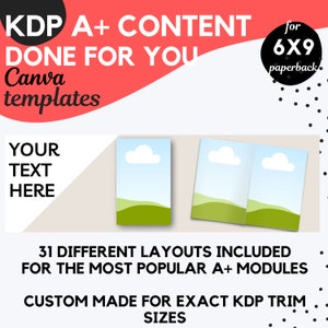 KDP Canva book mockup templates for 6x9 KDP A plus content. Canva mockups for KDP low content books. Book mockup Canva template image 3