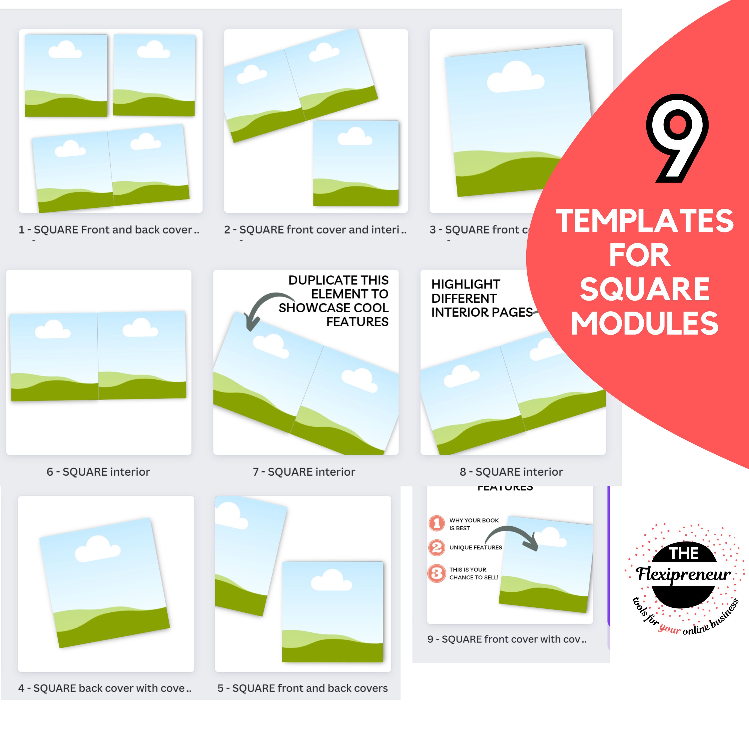 Kids Book Mockup Canva Template for KDP. KDP Canva Picture Book Mockup ...