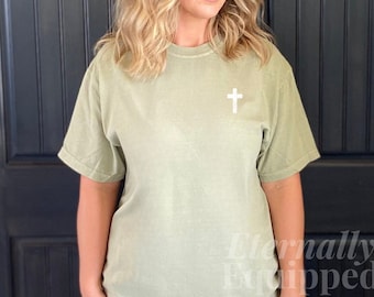 Christian Shirts for Woman Cross Shirt Christian TShirts Oversized Jesus Shirt for Christian T Shirts Christian Apparel Christian Gift