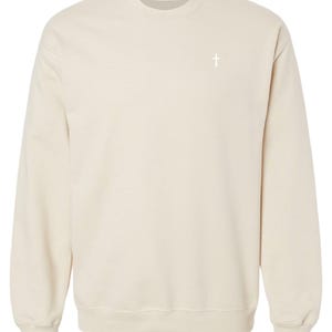 Christian Sweatshirt Religious Apparel Minimalist Cross Design Subtle Christian Wear Comfortable Church Outfit Faith Inspired Fashion Christian Casual Wear Spiritual Streetwear