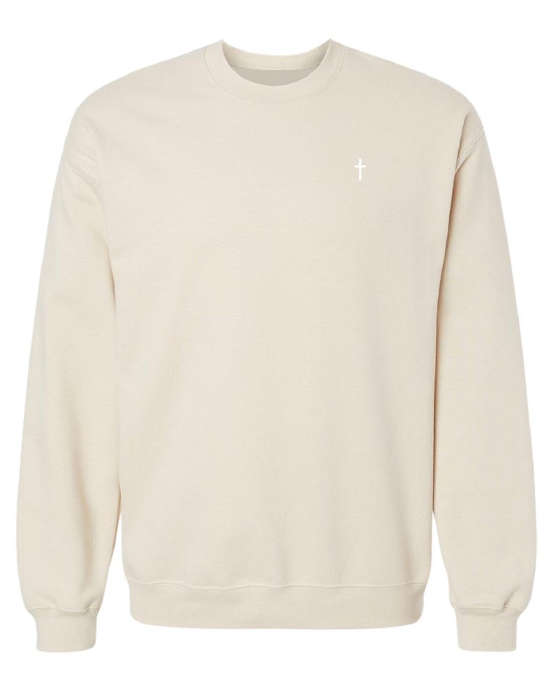 Christian Sweatshirt Religious Apparel Minimalist Cross Design Subtle Christian Wear Comfortable Church Outfit Faith Inspired Fashion Christian Casual Wear Spiritual Streetwear