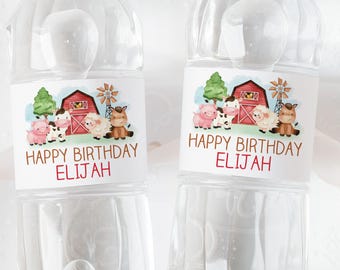 Water Bottle Label Template, Editable (Digital Download) 015 014