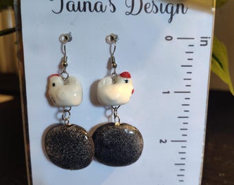 Chicken Earrings