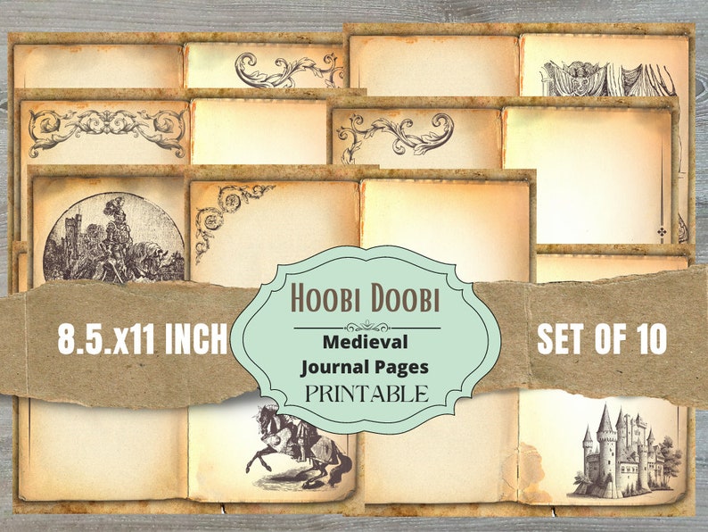 Junk Journal, Medieval, Printable Paper, Journal Kit, Digital Kit ...