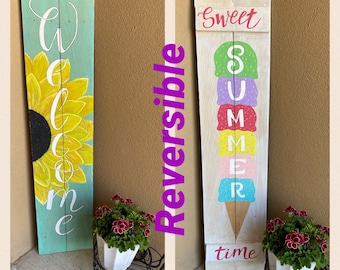 Spring/Summer Reversible Porch Sign