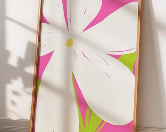 Colorful Abstract Flower Print, Botanical Art (Digital Download)