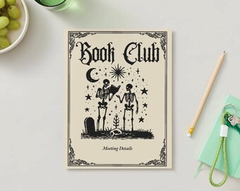 Spooky Book Club Printable - Bookmark, Review Sheets and Meeting Flyer
