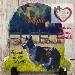 WACAR Cornice In Ardesia Personalizzata Con Foto Rotonda – Regalo Unico Per Compleanno, Anniversario, Matrimonio (15 Cm)