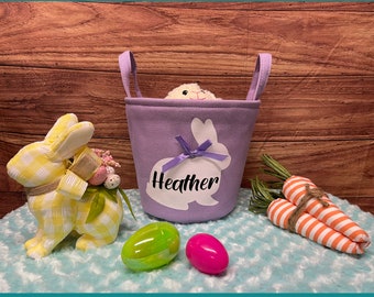 Personalized Easter Basket - Easter - Egg Hunt - Purple Basket - Personalized - Bunny - Purple Basket - Custom Easter Basket
