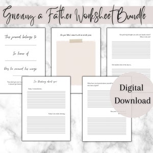 Journal de traitement du deuil | Faire face à la perte d’un père | Journal du deuil | Le deuil et la perte | Gift Therapy Gift | Journal à la mémoire de mon père