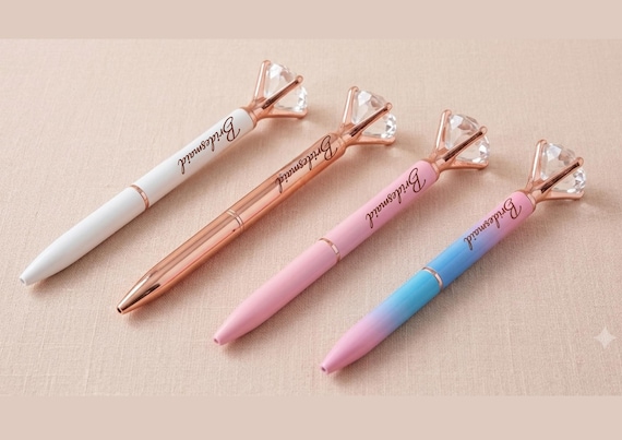 Bridesmaid Diamond Pen, Hen Party Gift, Bachelorette Favour, Bridal Party Bag Filler, Wedding Proposal Gift