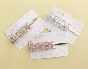 Bride Hair Clip hairstyles Bride favours Rhinestone hair accessory hen party gifts Bridal Shower hair decorative bride hair clip essential