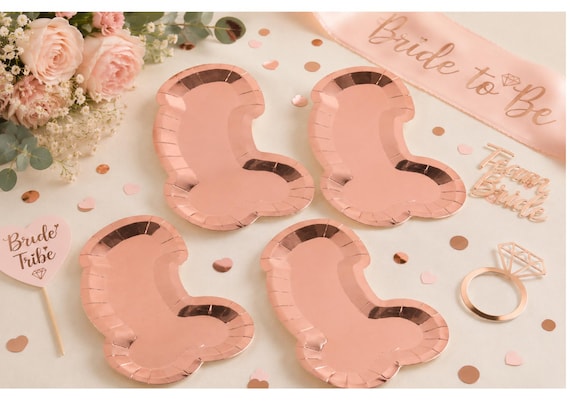 Hen party Plates penis  paper plates Funny Tableware decoration Bachelorette Party plates Hen Night Party Bar Accessories