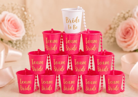 Team Bride Shot Glasses, Hen Party Favors, Bride To Be Cup, Hen Do Accessories, Bridal Shower Decorations, Bachelorette Party Supplies