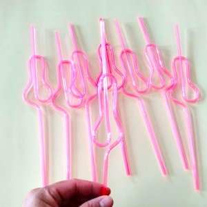 Hen Party Straws Bachelorette Party Decorations Bride To Be Favours Funny Plastic Straws Bridal Shower Accessories Bridesmaid image 9