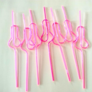 Hen Party Straws Bachelorette Party Decorations Bride To Be Favours Funny Plastic Straws Bridal Shower Accessories Bridesmaid Option 2