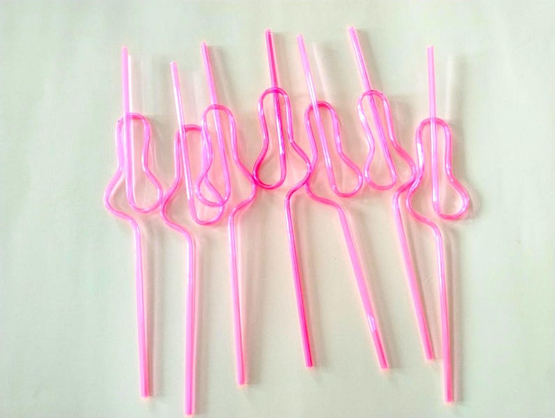 Hen Party Straws Bachelorette Party Decorations Bride To Be Favours Funny Plastic Straws Bridal Shower Accessories Bridesmaid Option 2