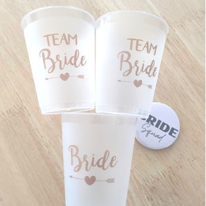 Hen party cups,  Bachelorette Party Team Bride, Plastic Drinking Cups Bridal Shower, hen party decoration