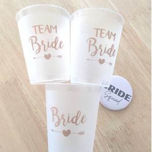 Hen party cups,  Bachelorette Party Team Bride, Plastic Drinking Cups Bridal Shower, hen party decoration