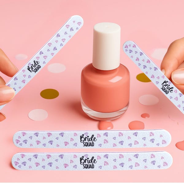Lima de uñas Bride Squad, recuerdo para despedida de soltera, artículo esencial para despedida de soltera, regalo para despedida de soltera, accesorios para despedida de soltera.