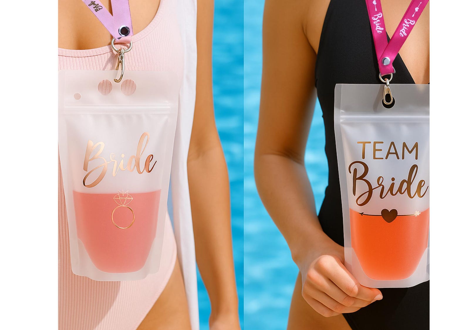 Bride & Team Bride Pouch Drink Bachelorette Party Drink Pouch Hen Party ...