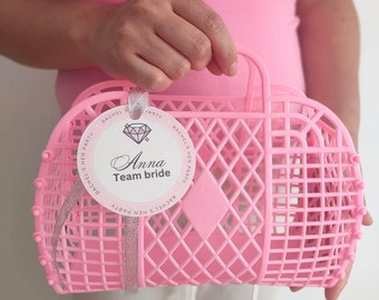 Bolsas para despedida de soltera, regalos de playa personalizables, bolsos para despedida de soltera, artículos esenciales para fiesta de despedida de soltera, bolsas de gelatina para despedida de soltera