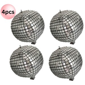 Decorazioni notturne con palloncini per addio al nubilato con palla da discoteca Atmosfera a tema discoteca Decorazioni per addio al nubilato Celebrazione della futura sposa Palloncini a tema discoteca