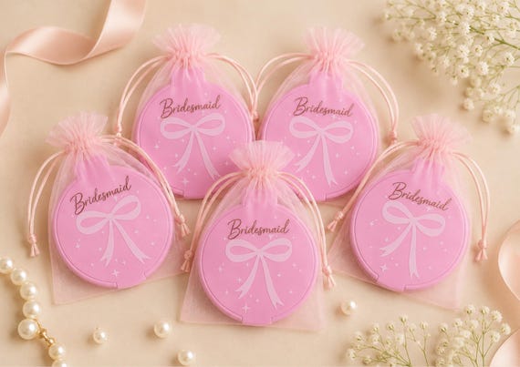Bridesmaid Compact Mirror, Hen Party Gift, Bridesmaid Proposal Gift, Bride Tribe Favour, Bridal Shower Gift, Wedding Morning Mirror