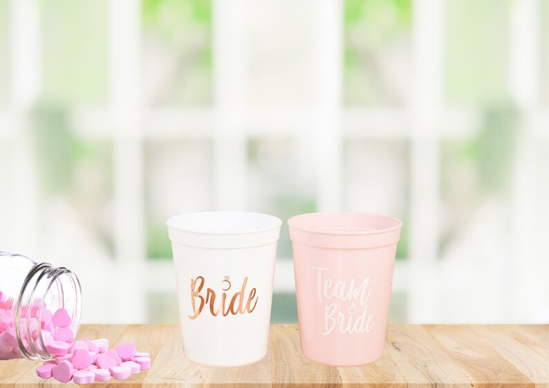 Hen Party Plastic Drinking Cups Bridal Shower Gift Team Etsy UK