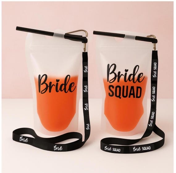 Hen party drink pouch holder Bachelorette drink pouch Hen weekend pouch Hen party decorations Bride squad drink pouch Hen night party pouch