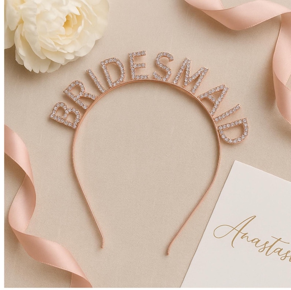 Bridesmaid headband Hen party accessory headband Bachelorette party favors Bridal party headband Bridesmaid proposal gift