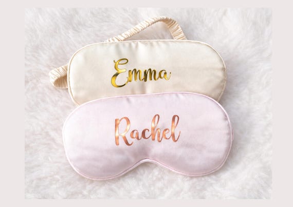 Personalized Eye Mask Custom any Name Sleep Mask for Bridesmaid Proposals Hen Party Girls Weekend Gifts