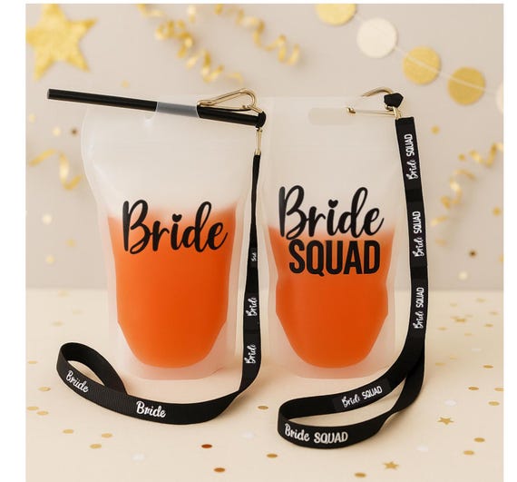 Hen party drink paunch Bride and Bride Squad Hen Do Party Bag Favour Reusable Bachelorette Accessories for Girls Night Out