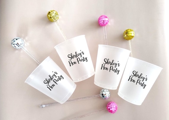 Drink Mixer Disco Fun Cocktail Stirrer Party Drinks custom hen part cups Nightlife Events Last Disco Hen Party Favors