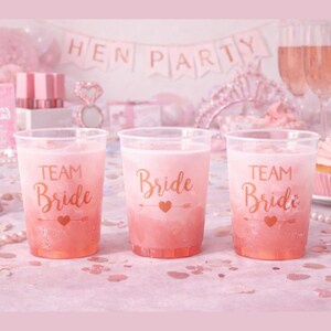 hen party cups, bachelorette cups, hen do drinkware, bridal party cups, bride squad cups, wedding party cups, party plastic cups, reusable party cups, hen party favours, bachelorette favours, bridal shower cups, wedding morning cups, pink party cups