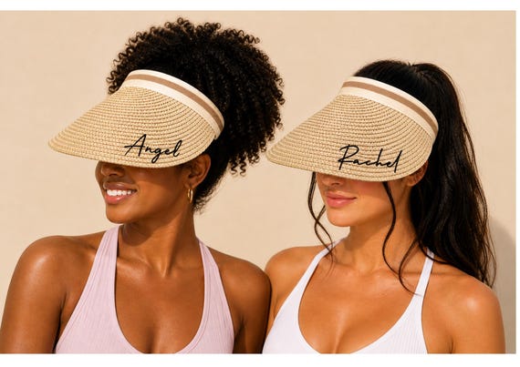 Personalized Sun Visor hen party gifts bachelorette party Custom Bridal Shower hat hen do weekend hen do