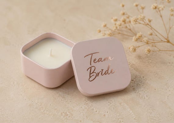 Team Bride Candle, Hen Do Favour, Bachelorette Party Gift, Bridal Shower Candle, Bridesmaid Gift, Wedding Weekend Favour