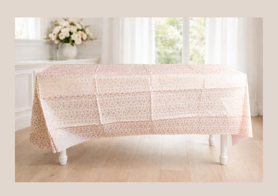 Hen Party Paper Table Cover Pink and Rose Gold Diamond Print Disposable Tablecloth Team Bride Bridal Shower Decor Bride-To-Be Party Decor