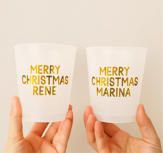 Personalised Christmas Plastic Cup Holiday Party Cups Christmas Celebration Cup Christmas Party Drinkware