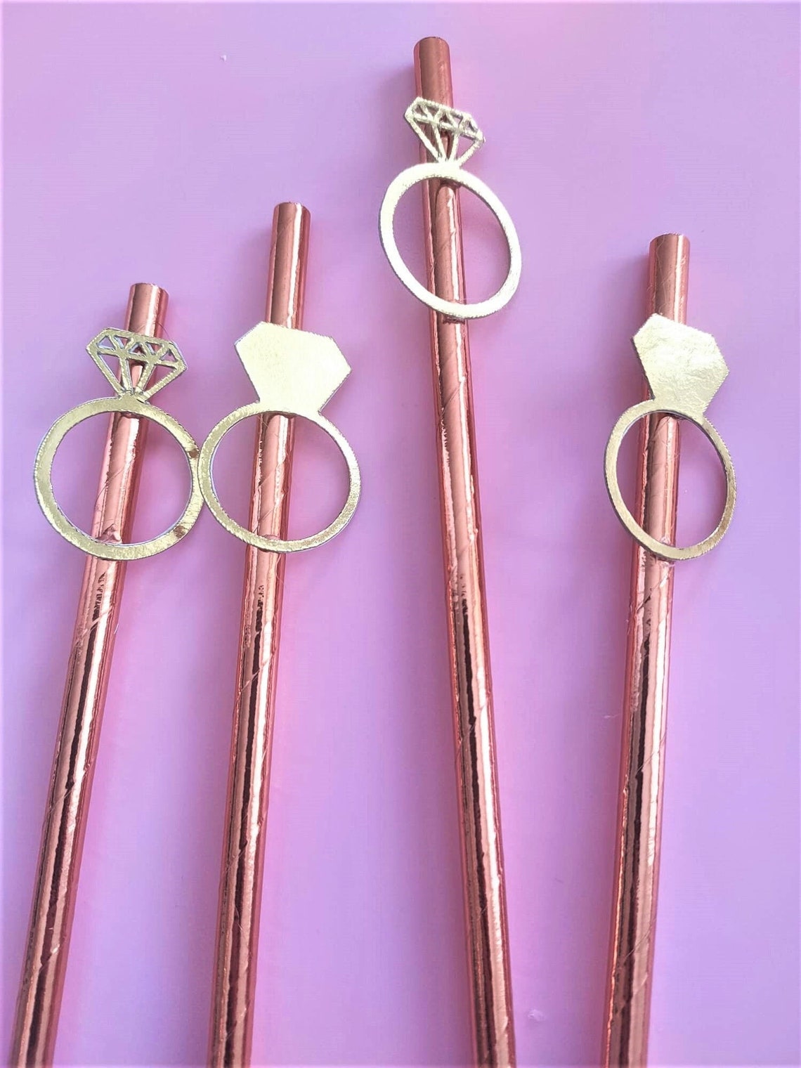 Straw Ring Hen Party Straw Bridal Shower Straw Decoration Engagement Party Ring ...