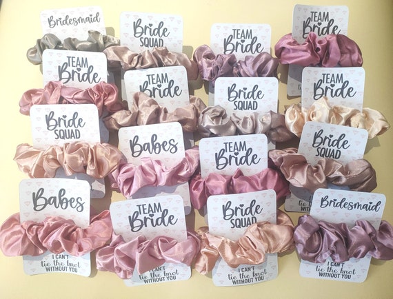 Hair Band Bridesmaid Gift hen party favours Hair Band Bridal Shower Team Bride To Be Gift Bachelorette party favours Scrunchie Hair