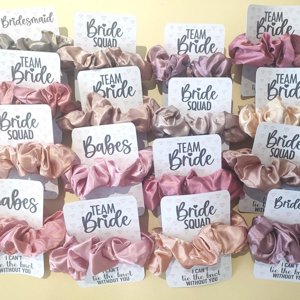 Hair Band Bridesmaid Gift hen party favours Hair Band Bridal Shower Team Bride To Be Gift Bachelorette party favours Scrunchie Hair