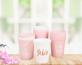 Hen party Plastic Drinking Cups Bridal Shower Gift Team Bride and bride to be plastic cup