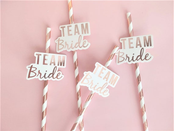 Team bride straw hen party decoration straw classic hen party straw Bachelorette party paper straw hen do party decoration Bride to Be Straw