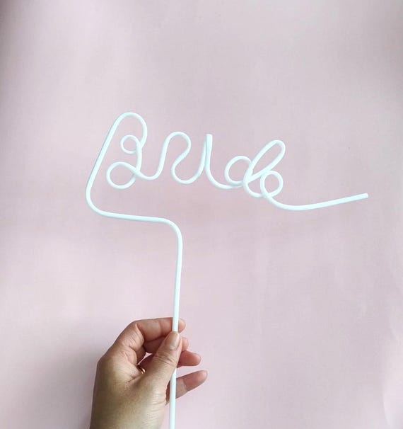 Bride Drink Straw for Hen Party Pink Bachelorette Cocktail Straw Fun Bride to Be Accessories for Girls Night Out Bridal Shower Decoration