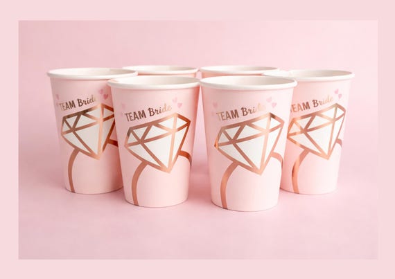 Hen party cups Diamond Theme Decoration hen paper cups essential Hen Do Cups celebration Hen Night Paper Party Cups Hen Party Accessories