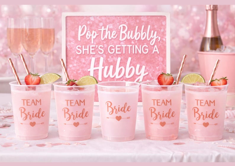 hen party cups, bachelorette cups, hen do drinkware, bridal party cups, bride squad cups, wedding party cups, party plastic cups, reusable party cups, hen party favours, bachelorette favours, bridal shower cups, wedding morning cups, pink party cups
