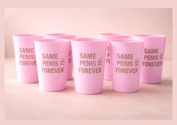 Hen Party Cups Reusable Plastic Drinkware Bachelorette Party Favor Team Bride Decor