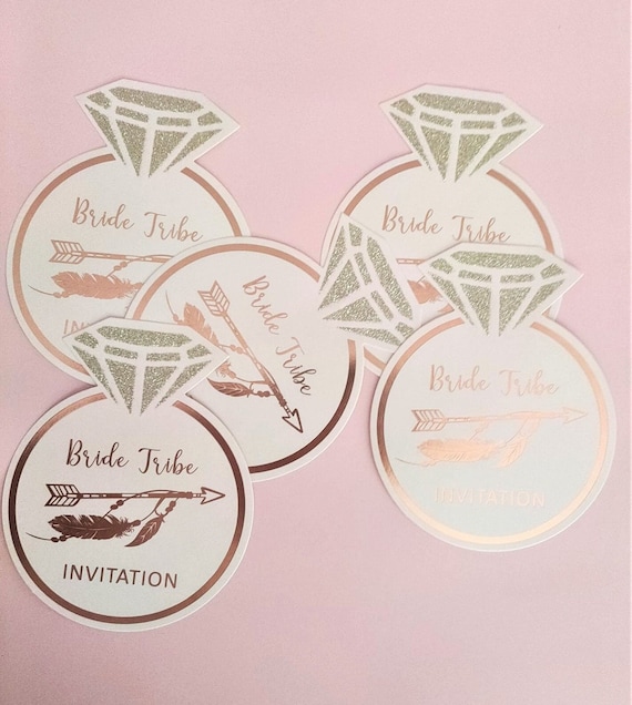 Hen party invitation bachelorette party invitation Bride Tribe theme bridal shower invitation bachelorette party decorations bride square